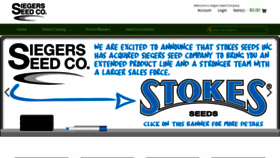 What Siegers.com website looked like in 2020 (4 years ago)