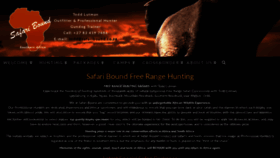 What Safaribound.co.za website looked like in 2020 (4 years ago)
