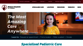 What Shrinershospitalsforchildren.org website looked like in 2020 (4 years ago)