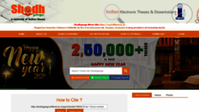 What Shodhganga.inflibnet.ac.in website looked like in 2020 (4 years ago)
