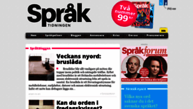 What Spraktidningen.se website looked like in 2020 (4 years ago)