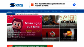 What Sonzim.com website looked like in 2020 (4 years ago)