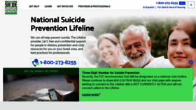 What Suicidepreventionlifeline.org website looked like in 2020 (4 years ago)