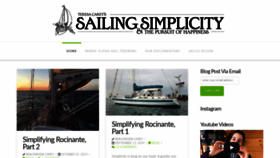 What Sailingsimplicity.com website looked like in 2020 (4 years ago)