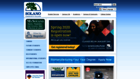 What Solano.edu website looked like in 2020 (4 years ago)
