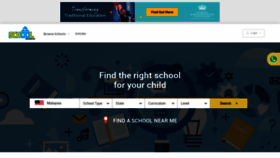 What Schooladvisor.my website looked like in 2020 (4 years ago)