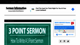 What Sermoninfo.com website looked like in 2020 (4 years ago)