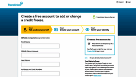 What Service.transunion.com website looked like in 2020 (4 years ago)