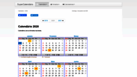 What Supercalendario.com.br website looked like in 2020 (4 years ago)