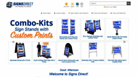 What Signsdirect.com website looked like in 2020 (4 years ago)