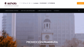 What Schola.es website looked like in 2020 (4 years ago)