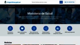 What Salud.gob.ar website looked like in 2020 (4 years ago)