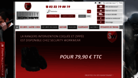 What Securityworkwear.fr website looked like in 2020 (6 years ago)