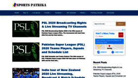 What Sportspatrika.com website looked like in 2020 (4 years ago)