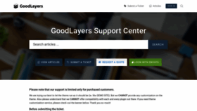 What Support.goodlayers.com website looked like in 2020 (4 years ago)