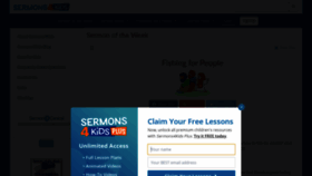 What Sermons4kids.com website looked like in 2020 (4 years ago)