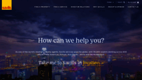 What Savills.com website looked like in 2020 (4 years ago)