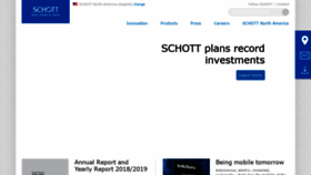 What Schott.com website looked like in 2020 (4 years ago)