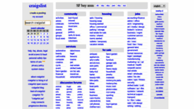 What Sfbay.craigslist.org website looked like in 2020 (4 years ago)