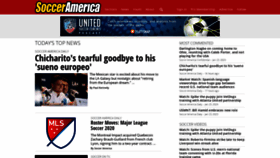 What Socceramerica.com website looked like in 2020 (4 years ago)