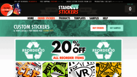 What Standoutstickers.com website looked like in 2020 (4 years ago)