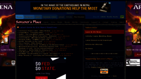 What Sorcerers.net website looked like in 2020 (4 years ago)
