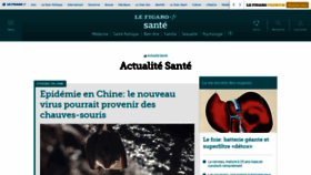 What Sante.lefigaro.fr website looked like in 2020 (4 years ago)