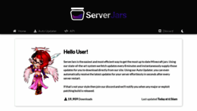 What Serverjars.com website looked like in 2020 (5 years ago)