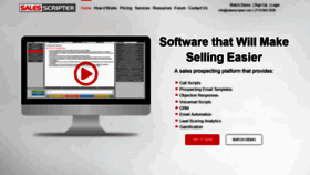 What Salesscripter.com website looked like in 2020 (4 years ago)