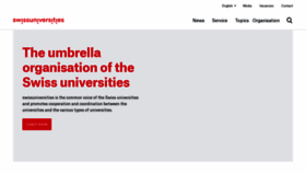 What Swissuniversities.ch website looked like in 2020 (4 years ago)