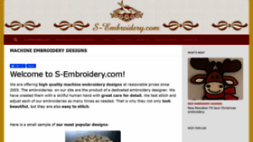 What S-embroidery.com website looked like in 2020 (4 years ago)