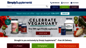 What Simplysupplements.co.uk website looked like in 2020 (4 years ago)