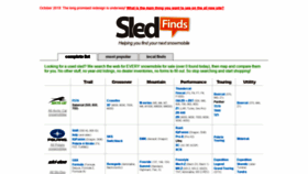 What Sledfinds.com website looked like in 2020 (4 years ago)