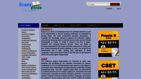 What Studyguide.net website looked like in 2020 (4 years ago)