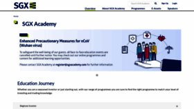 What Sgxacademy.com website looked like in 2020 (4 years ago)