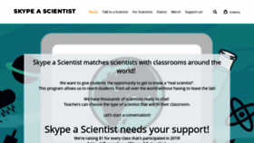 What Skypeascientist.com website looked like in 2020 (4 years ago)