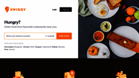 What Swiggy.com website looked like in 2020 (4 years ago)