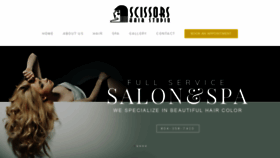 What Scissorshairstudio.com website looked like in 2020 (4 years ago)