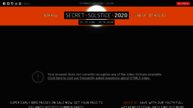 What Secretsolstice.is website looked like in 2020 (4 years ago)