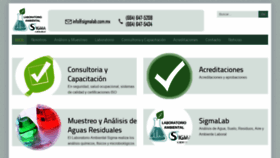What Sigmalab.com.mx website looked like in 2020 (4 years ago)