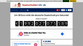What Staatsschuldenuhr.de website looked like in 2020 (4 years ago)
