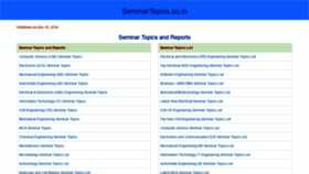 What Seminartopics.co.in website looked like in 2020 (4 years ago)