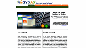 What Sysax.com website looked like in 2020 (4 years ago)