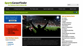 What Sportscareerfinder.com website looked like in 2020 (4 years ago)