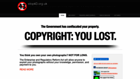What Stop43.org.uk website looked like in 2020 (4 years ago)
