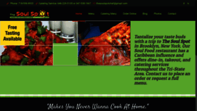 What Soulspotrestaurant.com website looked like in 2020 (4 years ago)