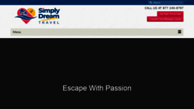 What Simplydreamtravel.com website looked like in 2020 (4 years ago)