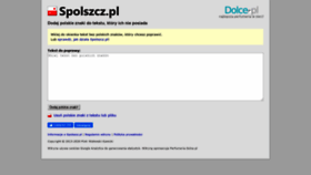 What Spolszcz.pl website looked like in 2020 (4 years ago)