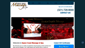 What Spacecoastmassage.com website looked like in 2020 (4 years ago)