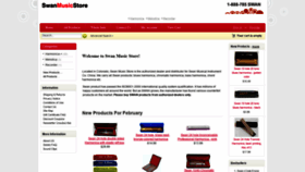 What Swanmusicstore.com website looked like in 2020 (4 years ago)